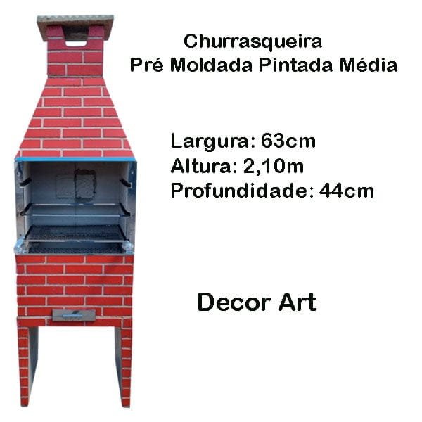 Churrasqueira Pré Moldada Média - Decor Art — Acessórios Lazer