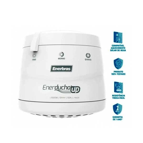 Ducha - Chuveiro Enerducha UP 4T - Enerbras 220V 6800W Branca — Chuveiros e Duchas