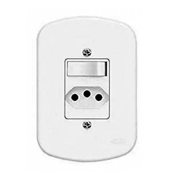 Interruptor Fame Blanc+ 10A com Tomada e Terra — Uncategorized